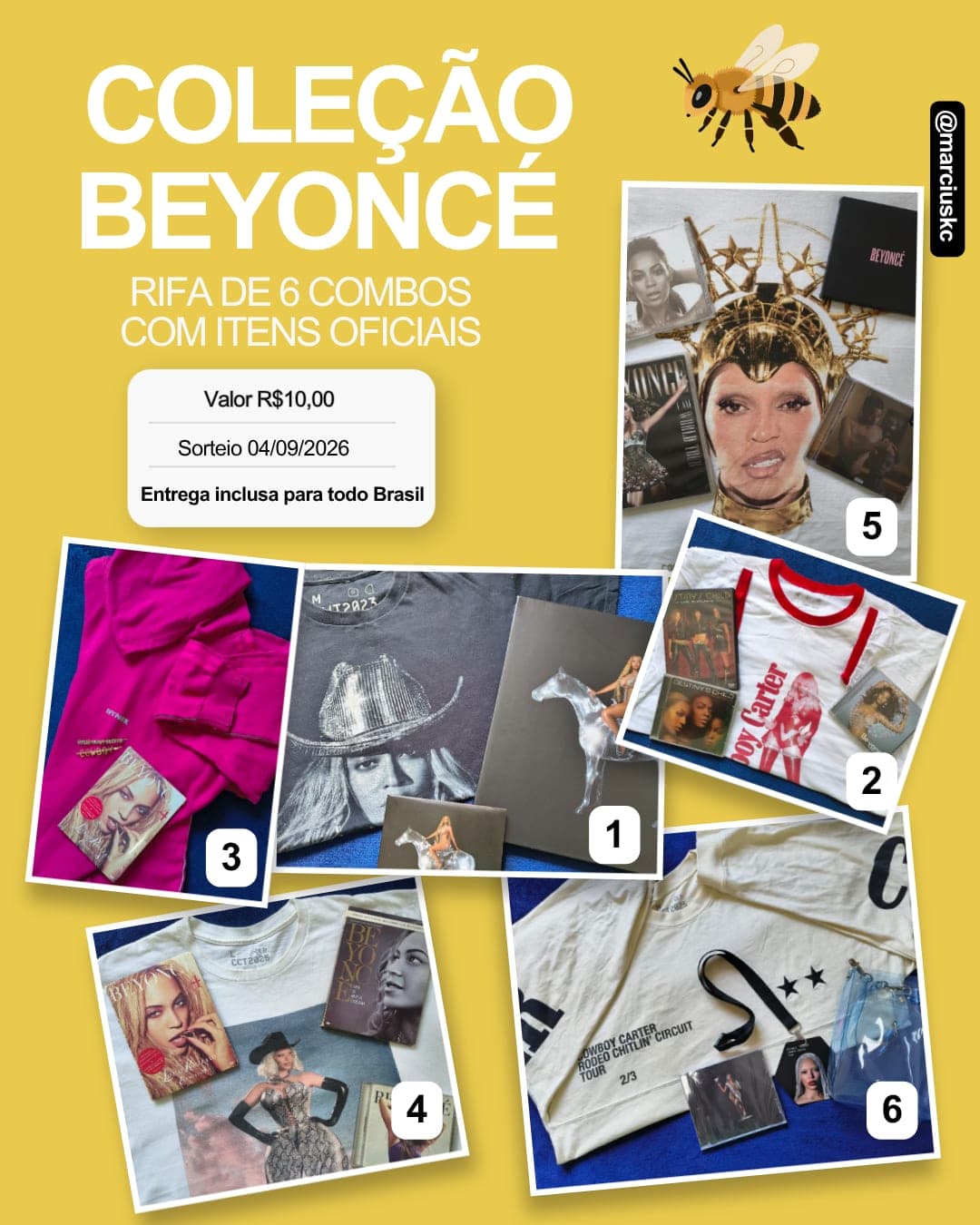 đ COLEĂĂO BEYONCĂ | 6 COMBOS COM ITENS OFICIAIS