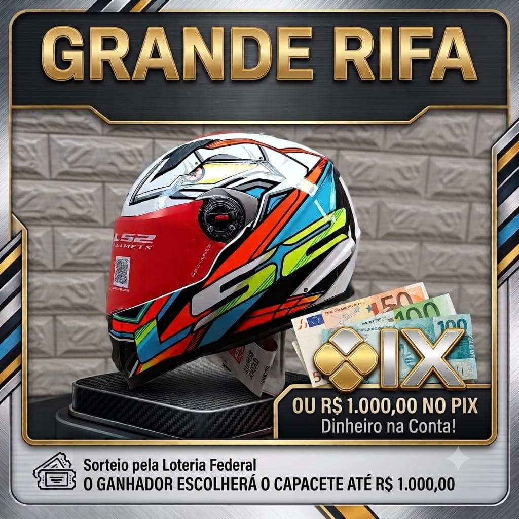 Capacete LS2 ou 1000,00 no Pix